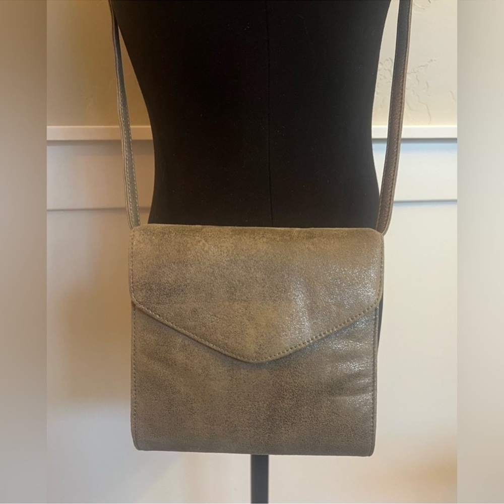 Vintage Van Eli Leather Crossbody Bag Envelope Wallet Purse Y2K EUC